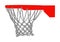 Basketball hoop and net vector silhouette isolated on white background. Equipment for basket ball court. Play sport.