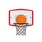 Basketball hoop and orange ball