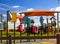 Basketball Hoops For Different Levels At Local Playground