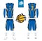 Basketball jersey, shorts, socks template for basketball club. Front and back view sport uniform. Tank top t-shirt mock up.