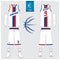 Basketball jersey, shorts, socks template for basketball club. Front and back view sport uniform. Tank top t-shirt mock up.