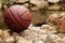 Basketball lake stone background nobody