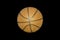 Basketball leather on a black background with clipping path