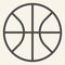 Basketball line icon. Basketball ball outline style pictogram on beige background. Sport and recreation signs for mobile