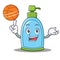 With basketball liquid soap character cartoon