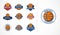 Basketball logo, emblem, icons collections, vector templates