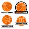 Basketball logo set
