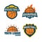 Basketball logotype , collectionsport badge set, vector illustration