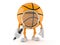 Basketball with magnifying glass