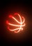 basketball neon 3d illustration rendered