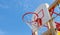 Basketball net in the open air. Against the blue sky.copyspace for text