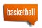 Basketball orange 3d speech bubble