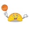 With basketball orange jelly candy character cartoon