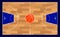 Basketball parquet floor