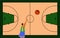 Basketball parquet floor