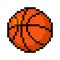Basketball pixel art on white background