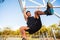 Basketball player hangs on the rim.sport outfit,sport competitions