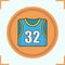 Basketball player\\\'s shirt color icon