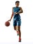 Basketball players woman teenager girl isolated shadows