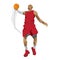 Basketball pose player vector design cube style