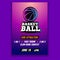 Basketball Poster with Ball Playoff Advertising. Event Announcement