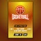 Basketball Poster with Ball Playoff Advertising. Event Announcement