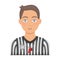 Basketball referee.Basketball single icon in cartoon style rater,bitmap symbol stock illustration web.