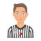Basketball referee.Basketball single icon in cartoon style vector symbol stock illustration web.