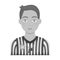Basketball referee.Basketball single icon in monochrome style vector symbol stock illustration web.