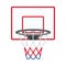 Basketball ring icon on a white background