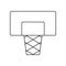 Basketball shield line icon