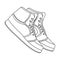 Basketball shoes.Basketball single icon in outline style vector symbol stock illustration web.