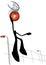 Basketball shooting shadow man