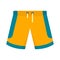 Basketball shorts icon, flat style