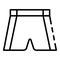 Basketball shorts icon, outline style