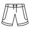 Basketball shorts icon, outline style