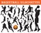 Basketball silhouettes