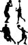 Basketball silhouettes