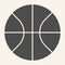 Basketball solid icon. Basketball ball glyph style pictogram on beige background. Sport and recreation signs for mobile