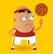 Basketball spinning ball on finger