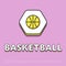 Basketball sport colour icon with ball