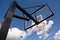 Basketball stand against sky