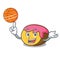 With basketball swiss roll character cartoon