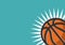 Basketball Themed Design For Web Banner With A Place For Text Basketball BallVector Graphic