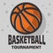 Basketball Themed Logo Emblem Design With Basketball Ball Vector Graphic