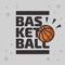 Basketball Themed Logo Emblem Design With Basketball Ball Vector Graphic