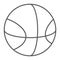 Basketball thin line icon, sport and equipment, ball sign, vector graphics, a linear pattern on a white background.