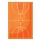 Basketball top view field icon cartoon vector. Game court