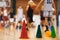 Basketball training session for youth. School sports class. Junior level basketball player bouncing basketball