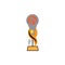 Basketball trophy simple color vector design icon